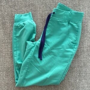 Teal Petite Zamora Jogger Scrub Pants